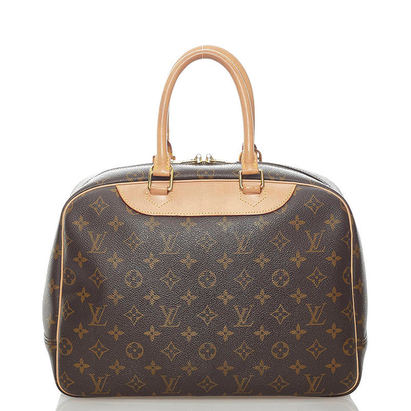 ルイ ヴィトン モノグラム ドーヴィル ハンドバッグ M47270 ブラウン PVC レザー レディース LOUIS VUITTON 【中古】