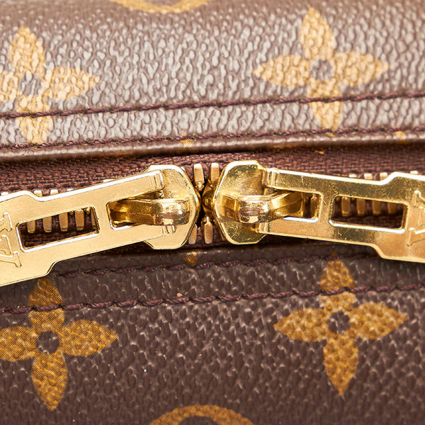 ルイ ヴィトン モノグラム ドーヴィル ハンドバッグ M47270 ブラウン PVC レザー レディース LOUIS VUITTON 【中古】