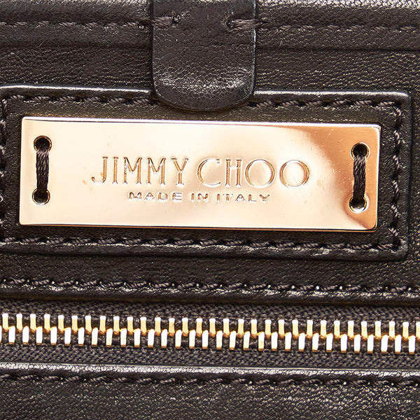 ジミーチュウ スタースタッズ ハンドバッグ ブラック レザー レディース JIMMY CHOO 【中古】