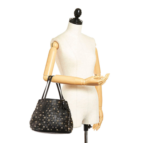 ジミーチュウ スタースタッズ ハンドバッグ ブラック レザー レディース JIMMY CHOO 【中古】
