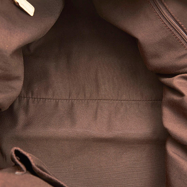 グッチ GGキャンバス アビー ハンドバッグ トートバッグ 141472 ベージュ キャンバス レザー レディース GUCCI 【中古】