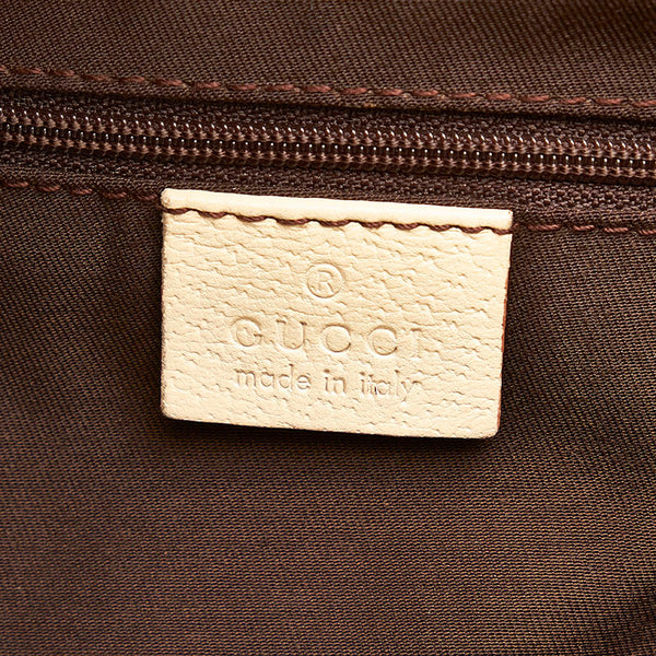 グッチ GGキャンバス アビー ハンドバッグ トートバッグ 141472 ベージュ キャンバス レザー レディース GUCCI 【中古】