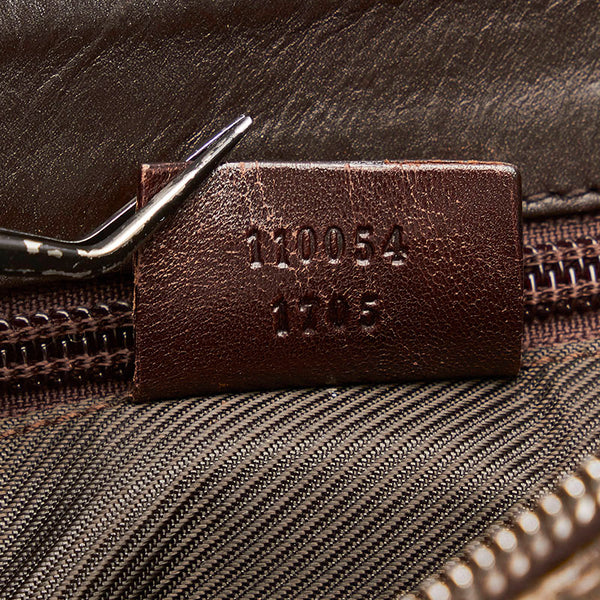 グッチ GGスプリーム 斜め掛け ショルダーバッグ 110054 ベージュ ブラウン PVC レザー レディース GUCCI 【中古】