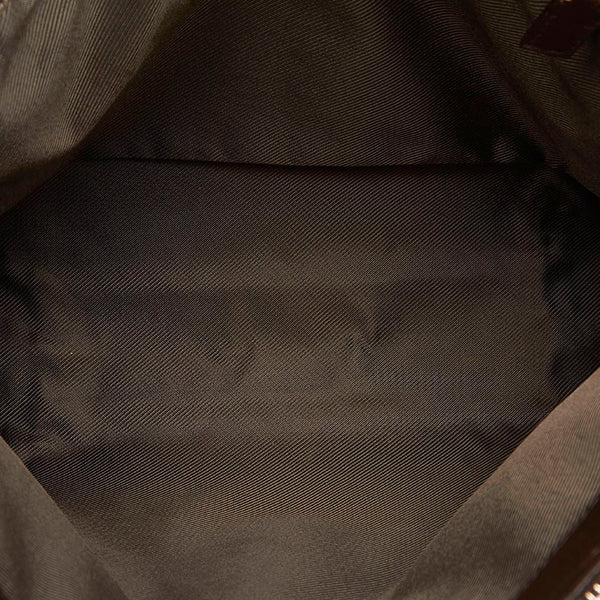 グッチ GGスプリーム 斜め掛け ショルダーバッグ 110054 ベージュ ブラウン PVC レザー レディース GUCCI 【中古】