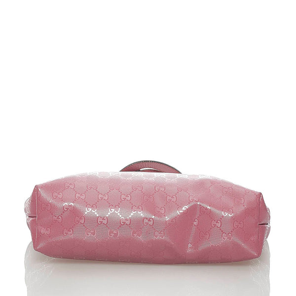 グッチ GGインプリメ ハンドバッグ トートバッグ 211138 ピンク PVC レザー レディース GUCCI 【中古】