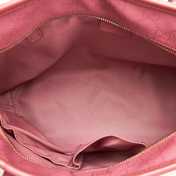 グッチ GGインプリメ ハンドバッグ トートバッグ 211138 ピンク PVC レザー レディース GUCCI 【中古】