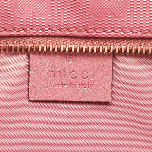 グッチ GGインプリメ ハンドバッグ トートバッグ 211138 ピンク PVC レザー レディース GUCCI 【中古】