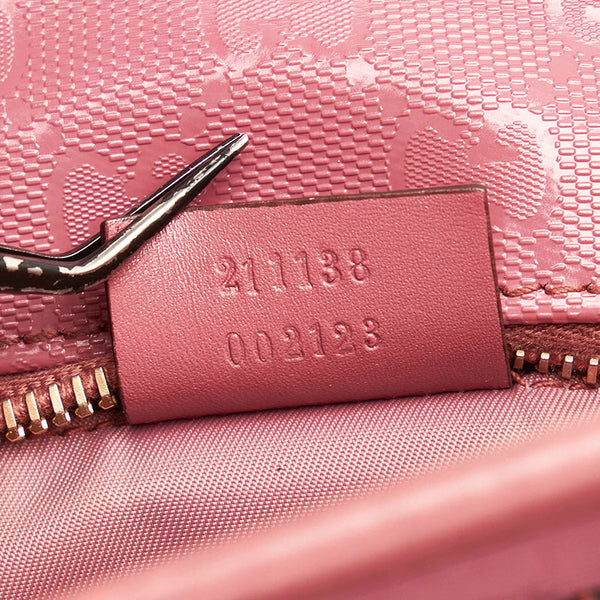 グッチ GGインプリメ ハンドバッグ トートバッグ 211138 ピンク PVC レザー レディース GUCCI 【中古】