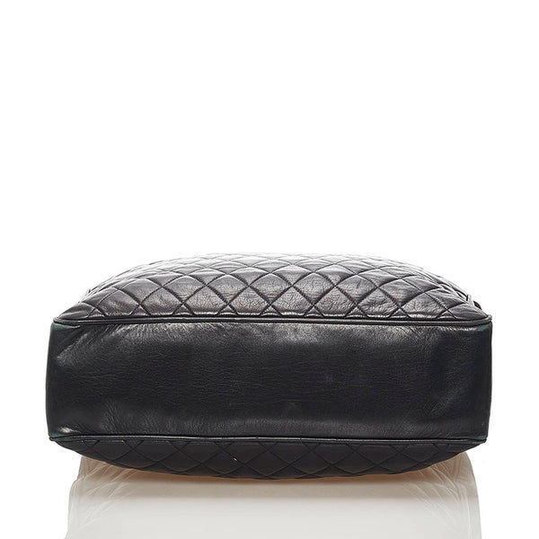 シャネル マトラッセ チェーン ショルダーバッグ ブラック レザー レディース CHANEL 【中古】