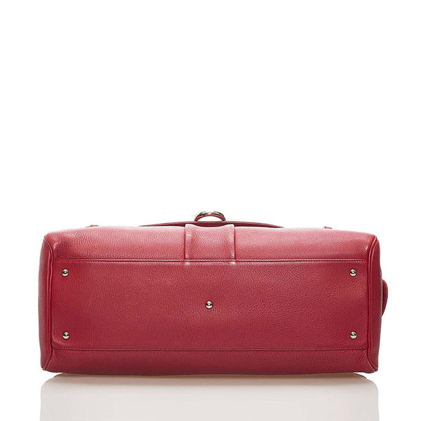 サルヴァトーレフェラガモ ガンチーニ ハンドバッグ AB-21 5815 レッド レザー レディース Salvatore Ferragamo 【中古】