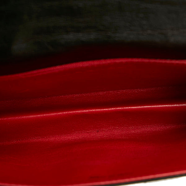 シャネル ココマーク チェーン ショルダーバッグ ブラック サテン レディース CHANEL 【中古】