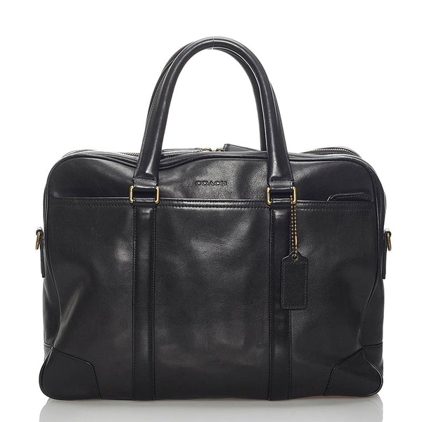 コーチ ビジネスバッグ ショルダーバッグ 2WAY 70777 ブラック レザー メンズ COACH 【中古】