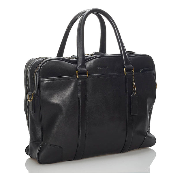 コーチ ビジネスバッグ ショルダーバッグ 2WAY 70777 ブラック レザー メンズ COACH 【中古】