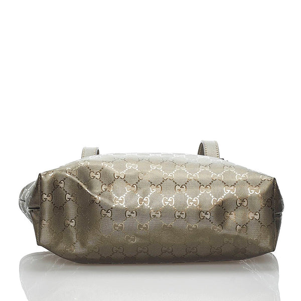 グッチ GGインプリメ トートバッグ 211133 グレー PVC レディース GUCCI 【中古】