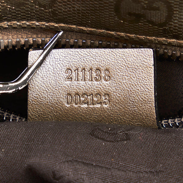 グッチ GGインプリメ トートバッグ 211133 グレー PVC レディース GUCCI 【中古】