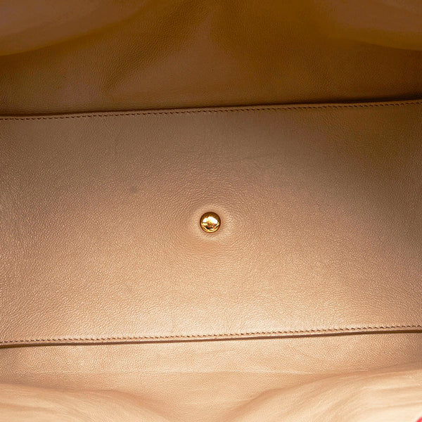 サルヴァトーレフェラガモ ガンチーニ ハンドバッグ トートバッグ GG-21D813 レッド レザー レディース Salvatore Ferragamo 【中古】