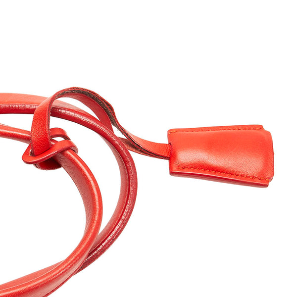 サルヴァトーレフェラガモ ガンチーニ ハンドバッグ トートバッグ GG-21D813 レッド レザー レディース Salvatore Ferragamo 【中古】