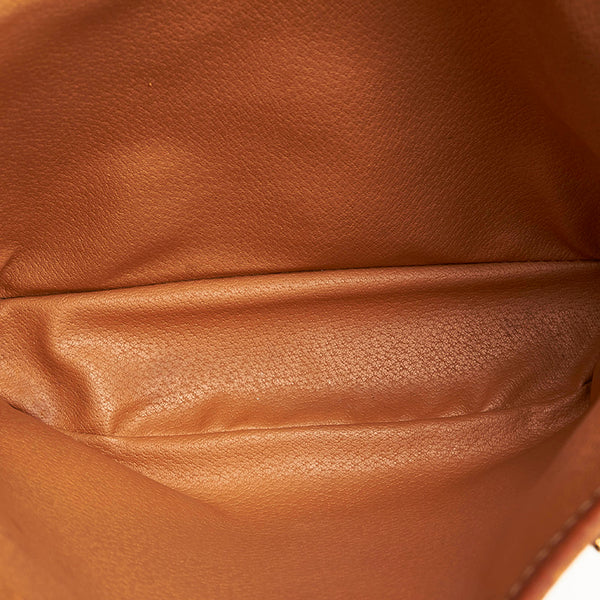 セリーヌ マカダム ハンドバッグ ブラウン PVC レザー レディース CELINE 【中古】