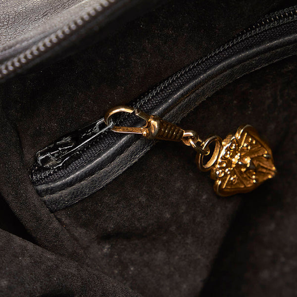 グッチ オールドグッチ オーストリッチ 斜め掛け ショルダーバッグ 001 0438 400 ブラック レザー レディース GUCCI 【中古】