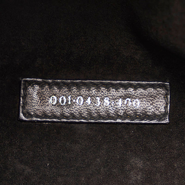 グッチ オールドグッチ オーストリッチ 斜め掛け ショルダーバッグ 001 0438 400 ブラック レザー レディース GUCCI 【中古】