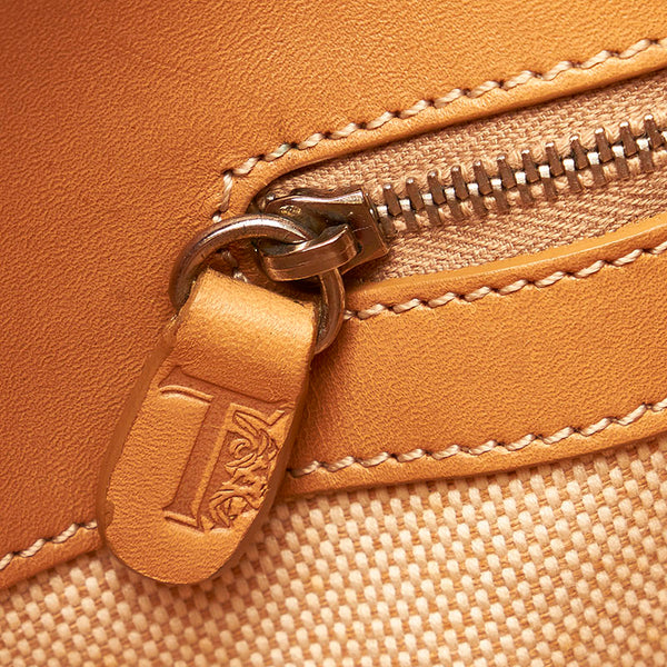 トッズ トートバッグ ショルダーバッグ 2WAY ベージュ レザー レディース TOD’S 【中古】