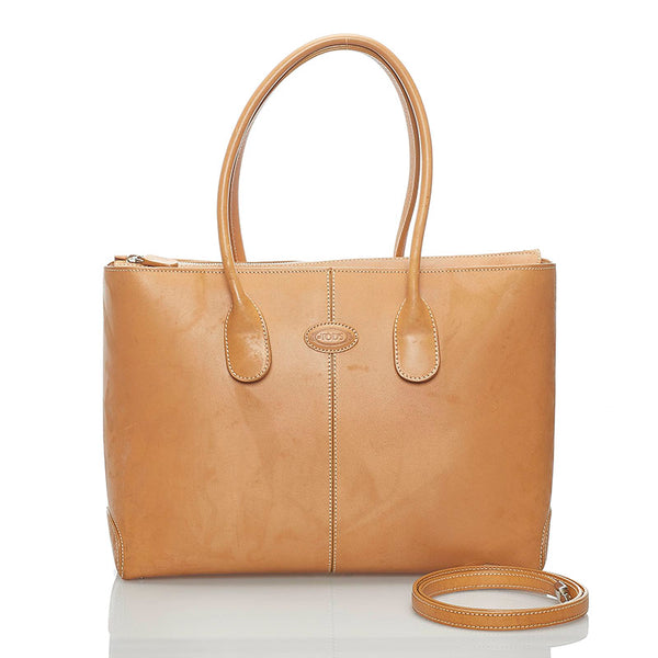 トッズ トートバッグ ショルダーバッグ 2WAY ベージュ レザー レディース TOD’S 【中古】