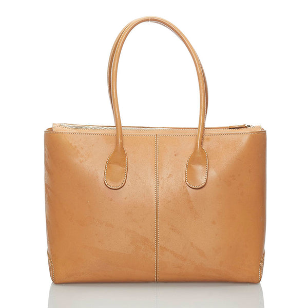 トッズ トートバッグ ショルダーバッグ 2WAY ベージュ レザー レディース TOD’S 【中古】