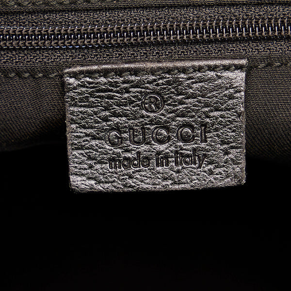 グッチ GGキャンバス アビー トートバッグ 141472 ブラック キャンバス レザー レディース GUCCI 【中古】