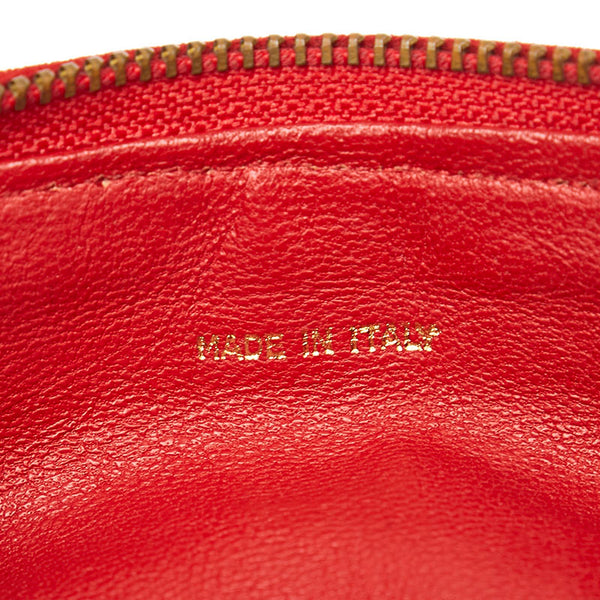 シャネル ココマーク  フリンジ タッセル チェーン ミニ ショルダーバッグ レッド スウェード レディース CHANEL 【中古】