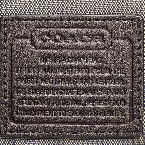 コーチ トラベルポーチ セカンドバッグ グレー ナイロン レディース COACH 【中古】