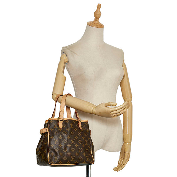 ルイ ヴィトン モノグラム バティニョール ハンドバッグ M51156 ブラウン PVC レザー レディース LOUIS VUITTON 【中古】