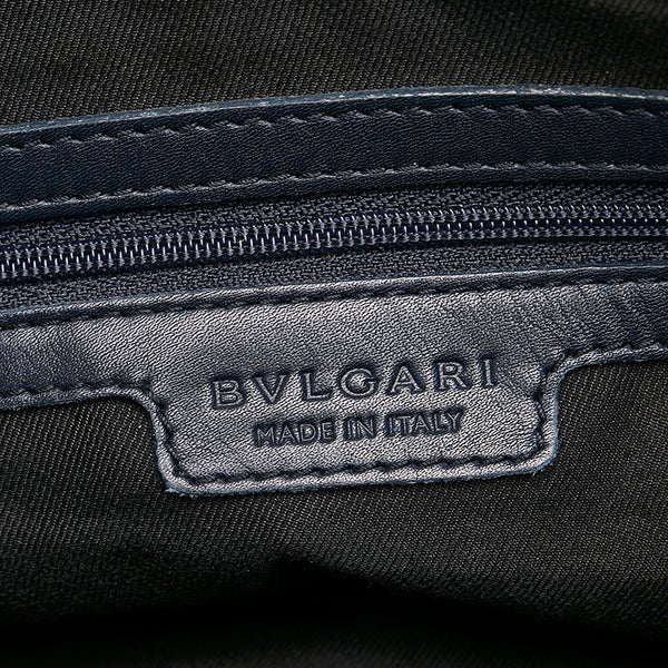 ブルガリ ハンドバッグ ショルダーバッグ ブルー ネイビー ブラック パイソン レディース BVLGARI 【中古】