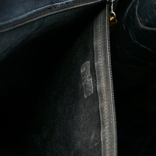 シャネル ココマーク トートバッグ ネイビー レザー レディース CHANEL 【中古】