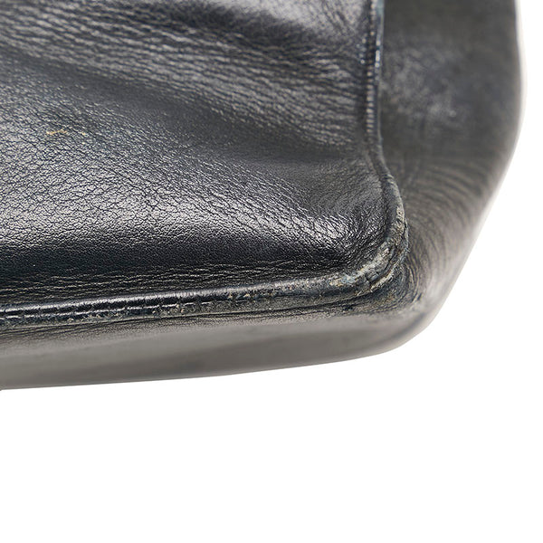 シャネル ココマーク トートバッグ ネイビー レザー レディース CHANEL 【中古】