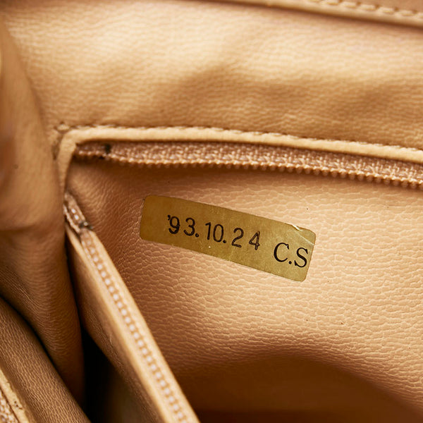 シャネル ココマーク チェーン ショルダーバッグ ベージュ レザー レディース CHANEL 【中古】