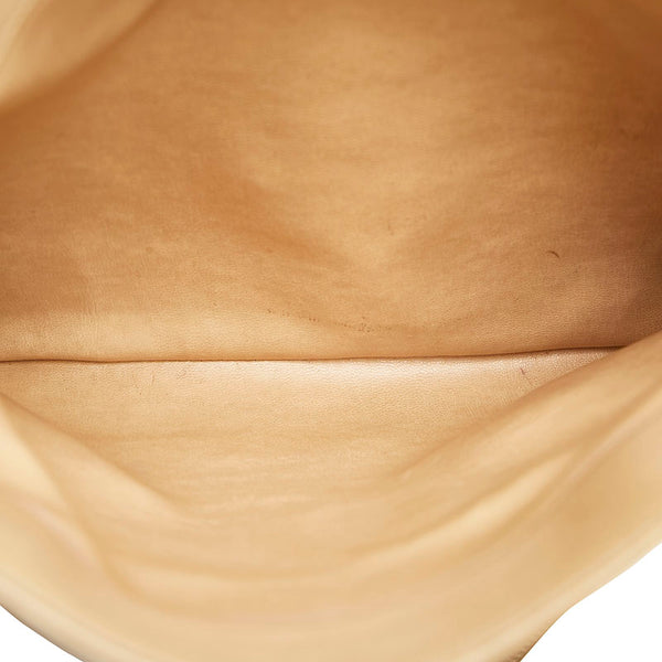 シャネル ココマーク チェーン ショルダーバッグ ベージュ レザー レディース CHANEL 【中古】