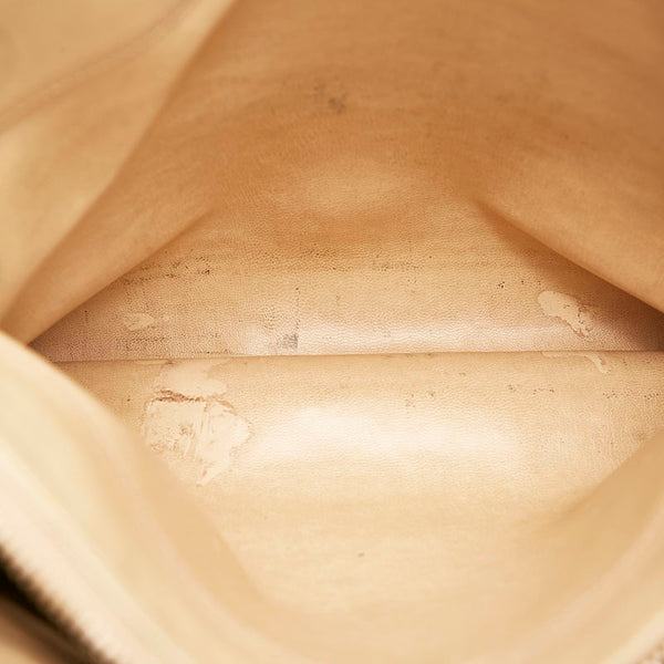 シャネル ココマーク チェーン ショルダーバッグ ベージュ レザー レディース CHANEL 【中古】