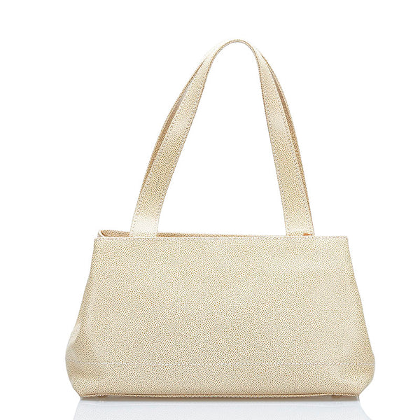 シャネル ココマーク ハンドバッグ ショルダーバッグ ベージュ キャビアスキン レディース CHANEL 【中古】