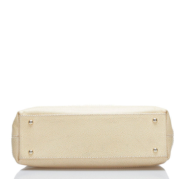 シャネル ココマーク ハンドバッグ ショルダーバッグ ベージュ キャビアスキン レディース CHANEL 【中古】