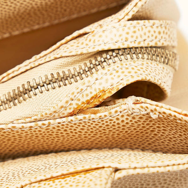 シャネル ココマーク ハンドバッグ ショルダーバッグ ベージュ キャビアスキン レディース CHANEL 【中古】