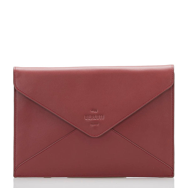 ベルルッティ クラッチバッグ セカンドバッグ レッド レザー メンズ Berluti 【中古】