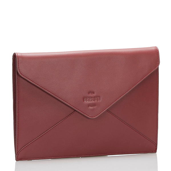 ベルルッティ クラッチバッグ セカンドバッグ レッド レザー メンズ Berluti 【中古】