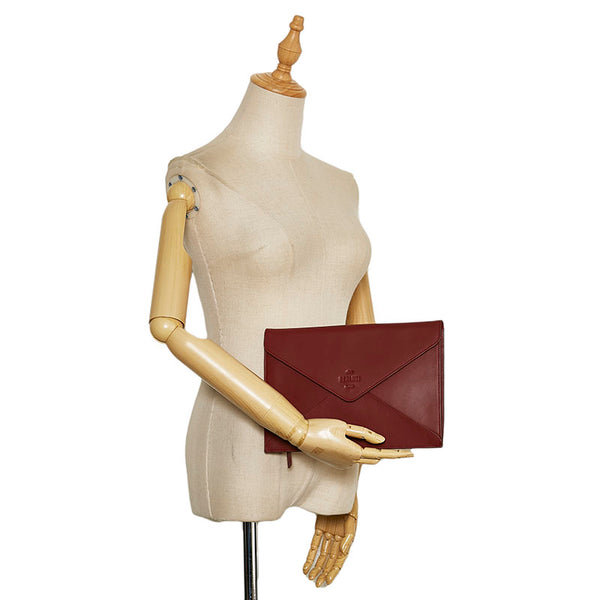 ベルルッティ クラッチバッグ セカンドバッグ レッド レザー メンズ Berluti 【中古】