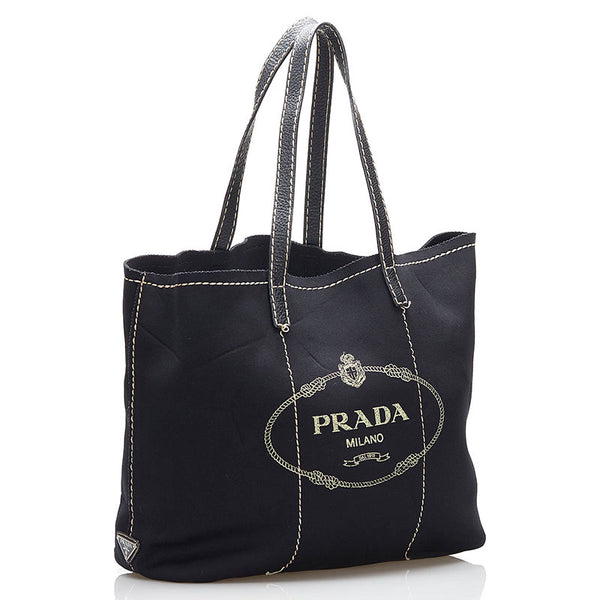プラダ トートバッグ BR4623 NERO ブラック レザー ネオプレーン レディース PRADA 【中古】