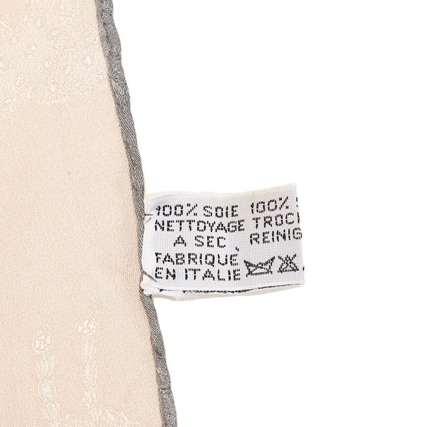 カルティエ マストライン　 スカーフ ピンクベージュ グレー シルク レディース CARTIER 【中古】