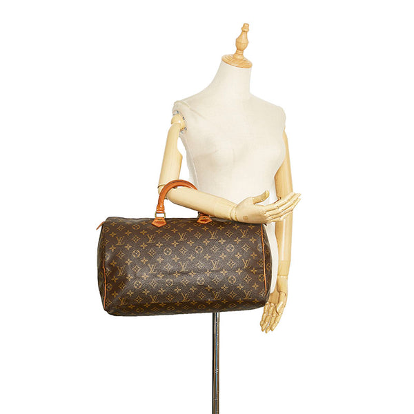 ルイ ヴィトン モノグラム スピーディ40 ハンドバッグ M41522 ブラウン PVC レザー レディース LOUIS VUITTON 【中古】