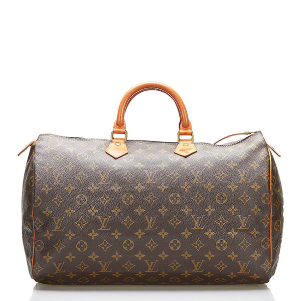 ルイ ヴィトン モノグラム スピーディ40 ハンドバッグ M41522 ブラウン PVC レザー レディース LOUIS VUITTON 【中古】