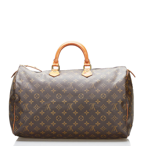 ルイ ヴィトン モノグラム スピーディ40 ハンドバッグ M41522 ブラウン PVC レザー レディース LOUIS VUITTON 【中古】