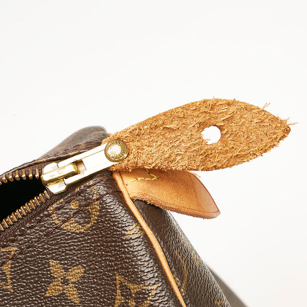 ルイ ヴィトン モノグラム スピーディ35 ボストンバッグ ハンドバッグ M41524 ブラウン PVC レザー レディース LOUIS VUITTON 【中古】