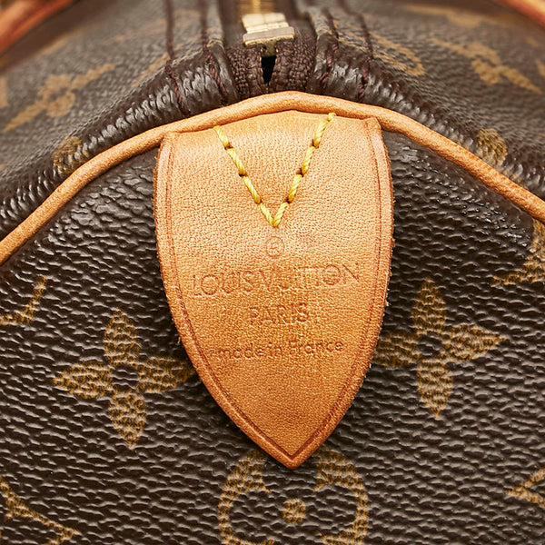 ルイ ヴィトン モノグラム スピーディ35 ボストンバッグ ハンドバッグ M41524 ブラウン PVC レザー レディース LOUIS VUITTON 【中古】